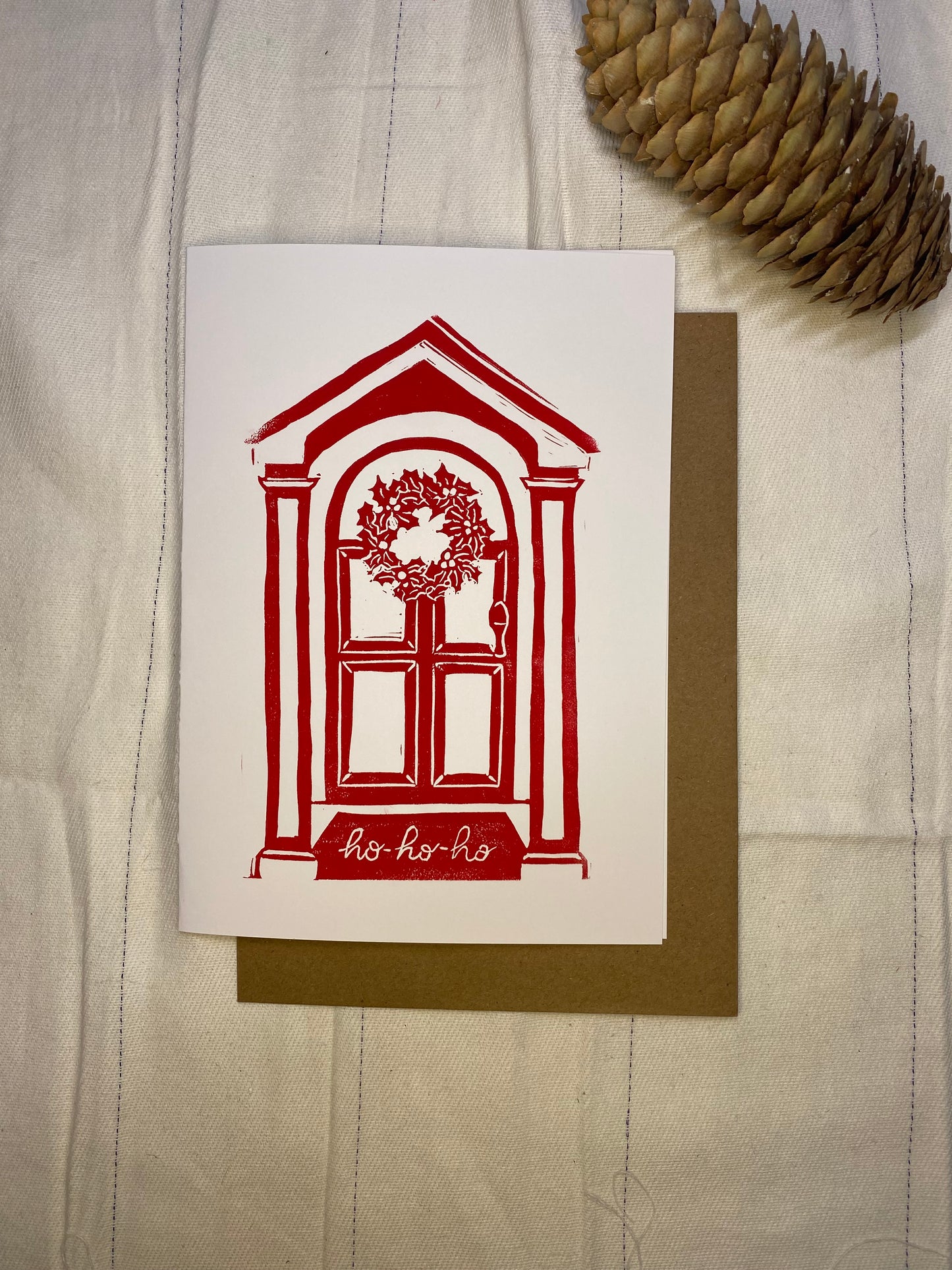 Festive Door Block Printed Card