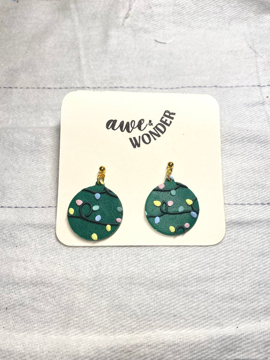 Swirly Holiday Lights Earrings